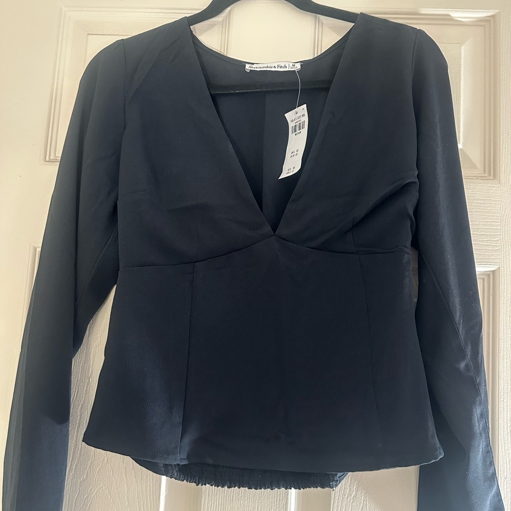 Abercrombie Black Long Sleeve Blouse